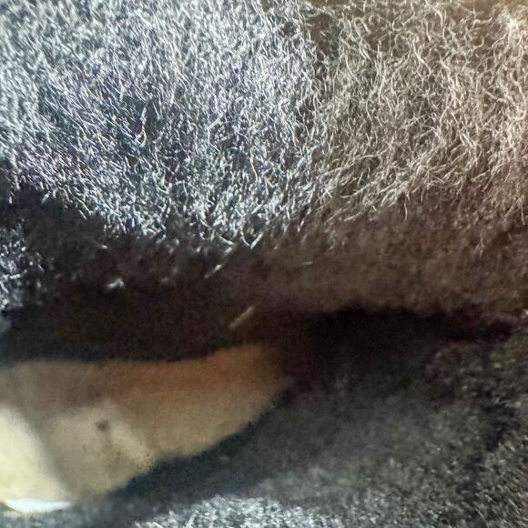 Rare UGG Kids Mini Bailey Bow Scalloped Boot Black Suede Youth Size 3 (1013269K) - Picture 7 of 10